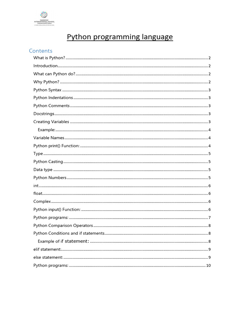 T - Grade 8 - Python Notes | PDF | Python (Programming Language) | Data ...