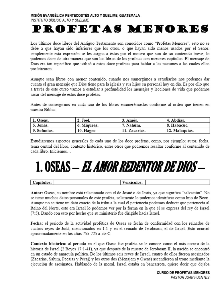 Estudio de los Profetas Menores | PDF | Jonás | Jesús