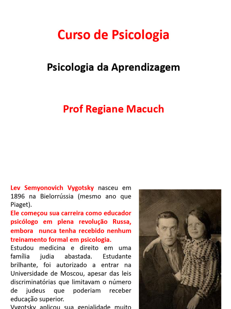 Teoria da Aprendizagem de Vygotsky | PDF | Aprendizado | Psicologia