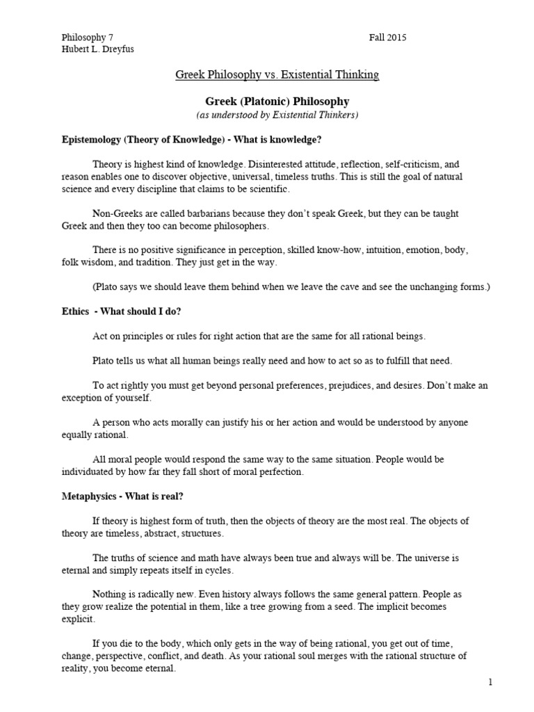 2015 PhilvsExistentialThink | PDF | Rationalism | Truth