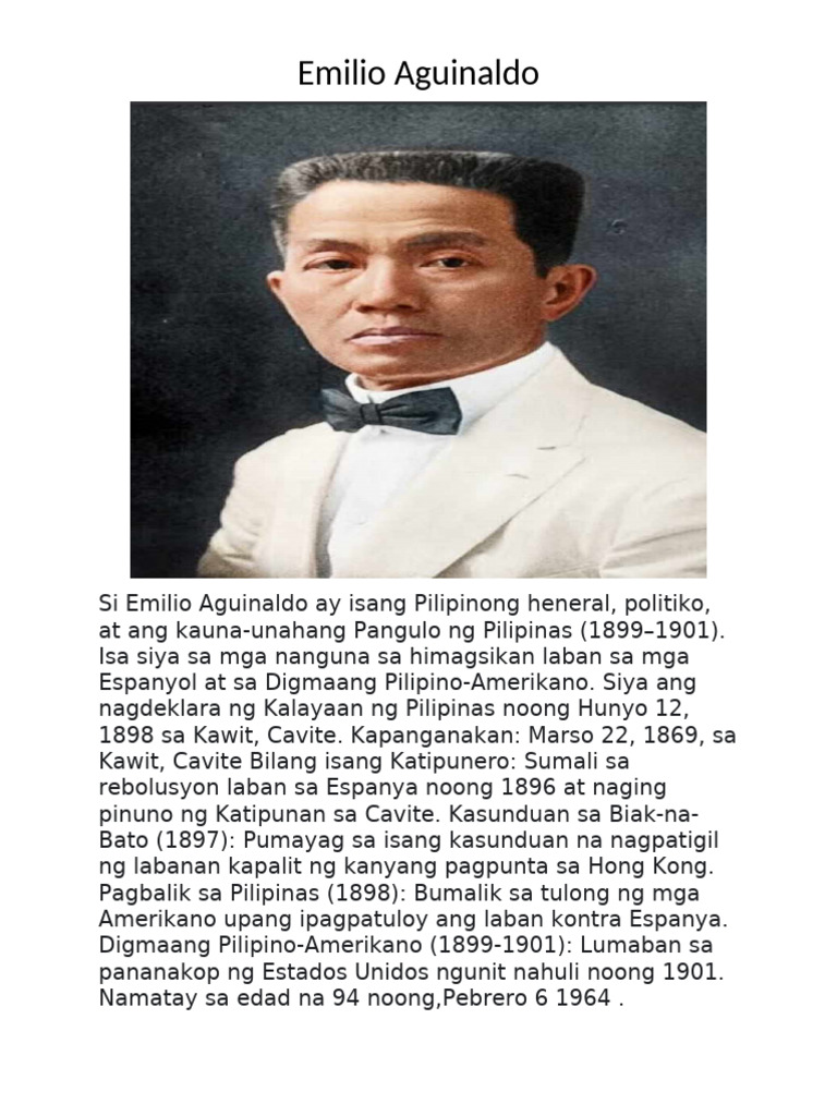 Emilio Aguinaldo | PDF