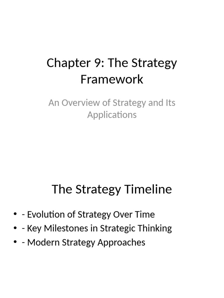 Strategy Framework | PDF