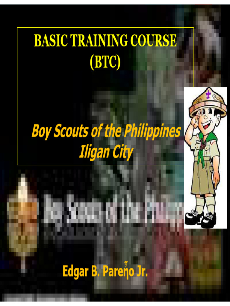 Basic Training Course for BSP Leaders | PDF | Scouting | Outdoor ...