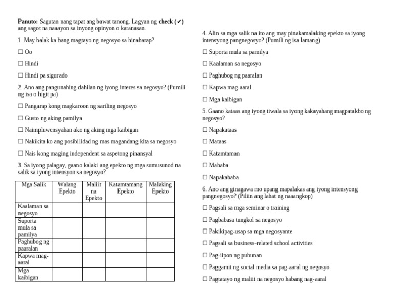 Survey | PDF