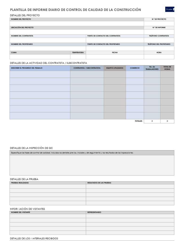 IC Construction Quality Control Daily Report 11221 - ES | PDF