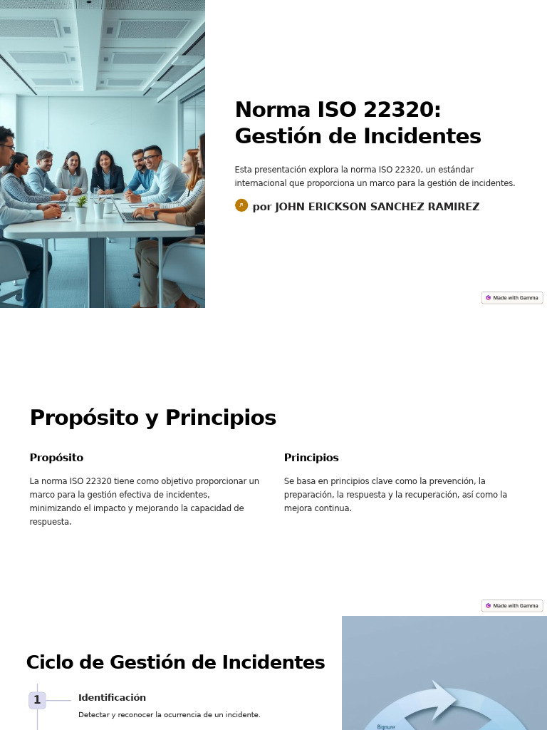 Norma ISO 22320 Gestion de Incidentes | PDF | Planificación | Evaluación
