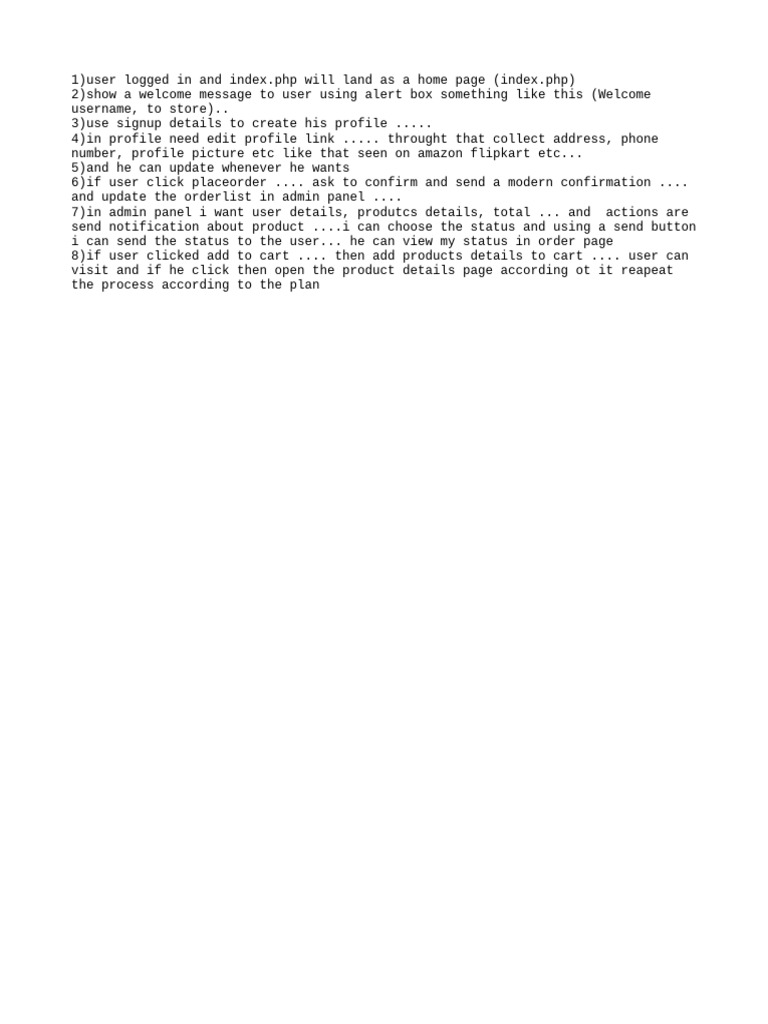 User Profile and Order Management System | PDF