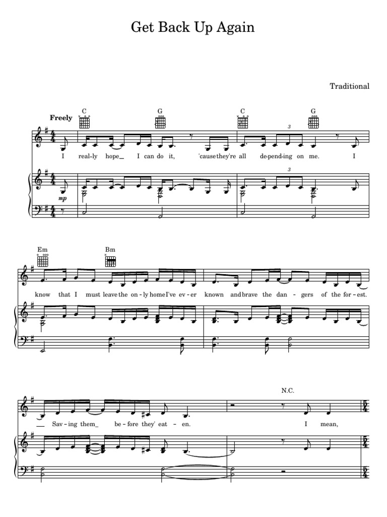 Get Back Up Again: Song Lyrics | PDF