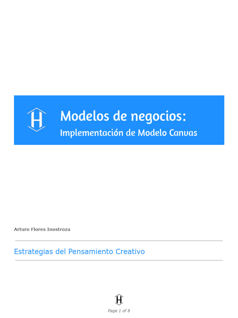 Implementación del Modelo Canvas en Negocios | PDF | Modelo de negocio ...