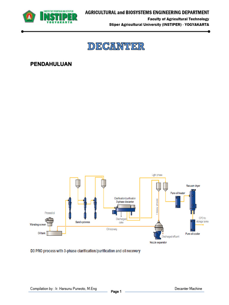 Fungsi dan Jenis Mesin Decanter | PDF