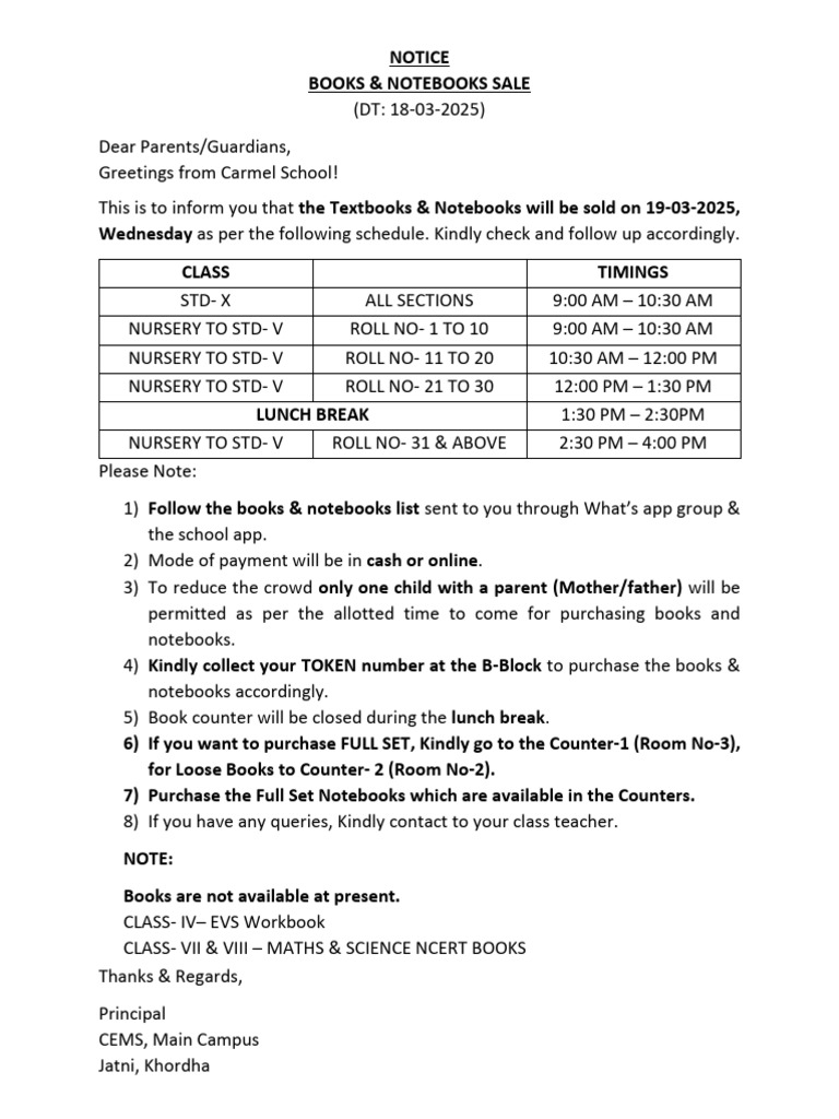 Books Sale Notice-18!03!2025 | PDF