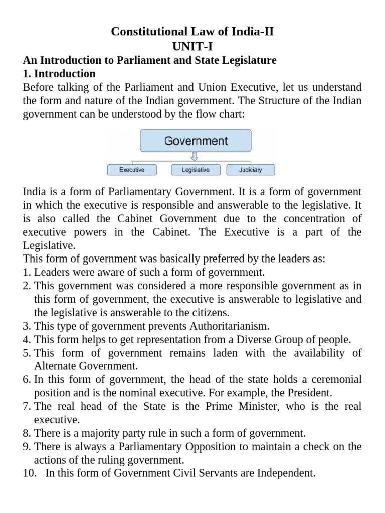 Overview of Indian Parliamentary System | PDF | Pardon | Legislature