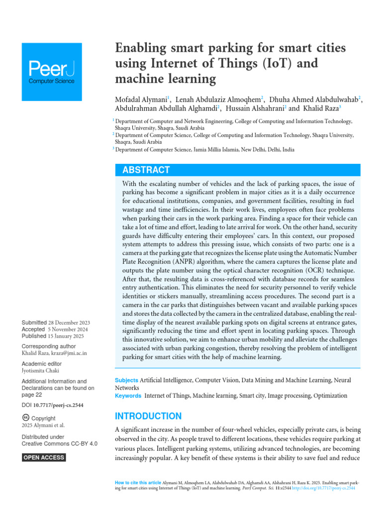 Enabling Smart Parking For Smart Cities | PDF | Optical Character ...