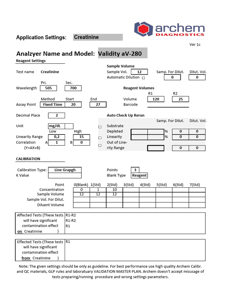 Application Settings for Validity aV-280 | PDF