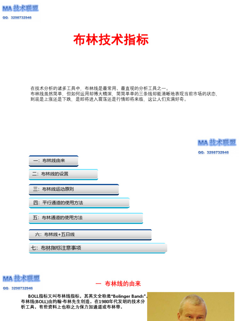 操盘手教程】MA联盟-布林线课件| PDF