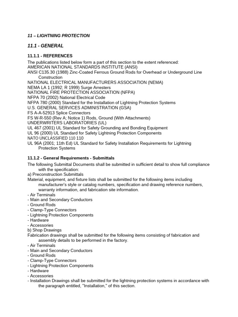Lightning Protection System Guidelines | PDF | Electrical Conductor | Wire