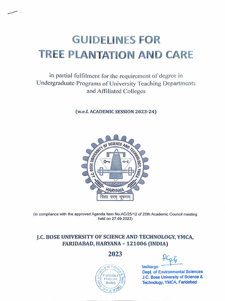 Tree Plantation Guidelines for Students | PDF | Sustainability ...