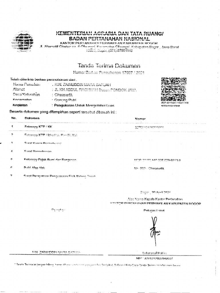 Tanda Terima & SPS Cikeas | PDF