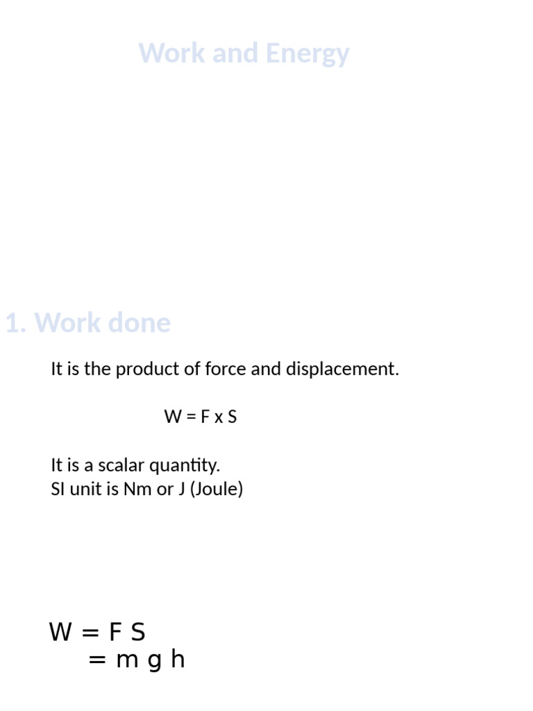 Work Done Physics | PDF