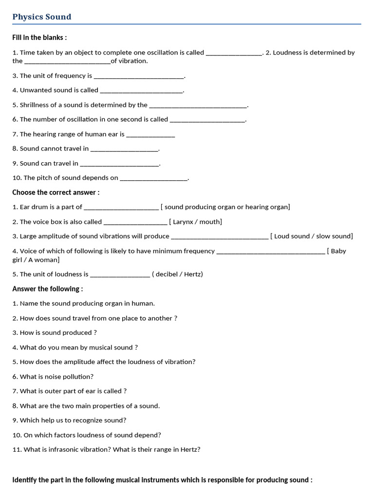 Physics Sound | PDF