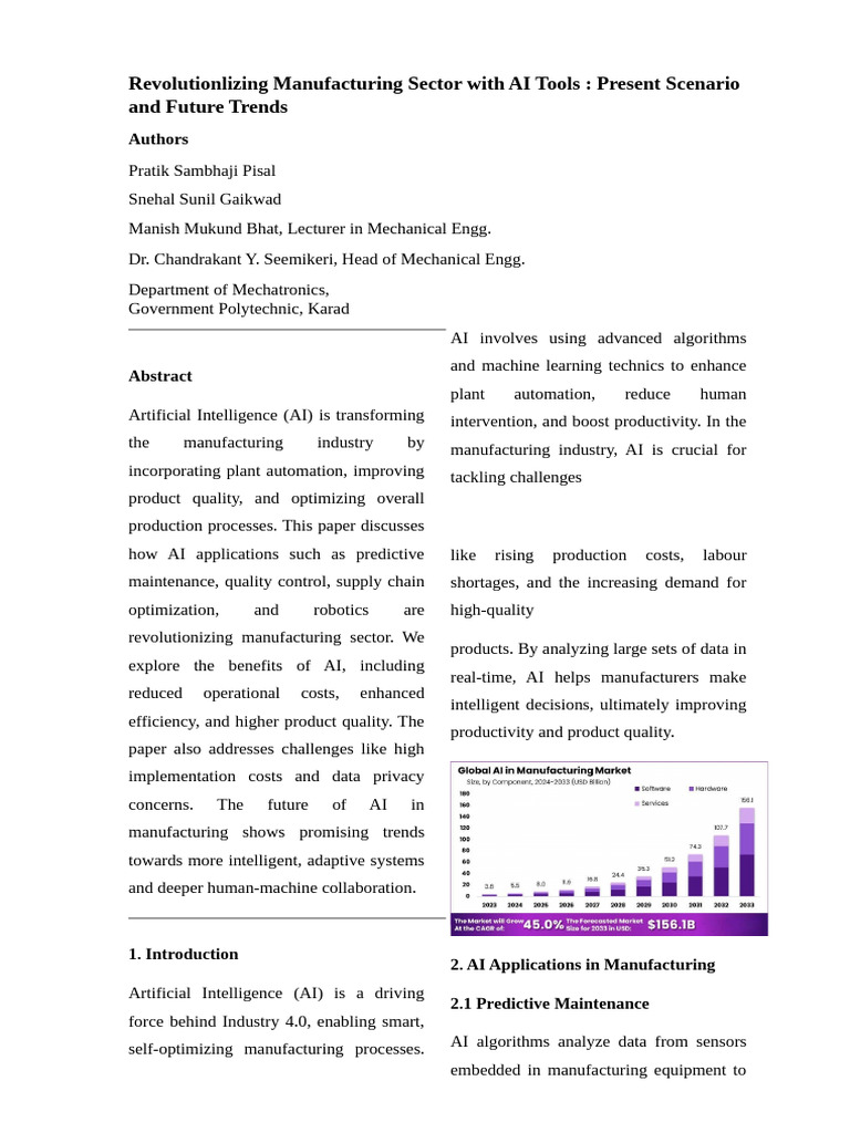 AI Transforming Manufacturing Today | PDF | Artificial Intelligence ...