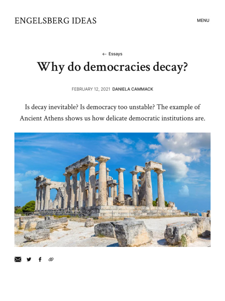 Why Do Democracies Decay - Engelsberg Ideas | PDF | Democracy ...