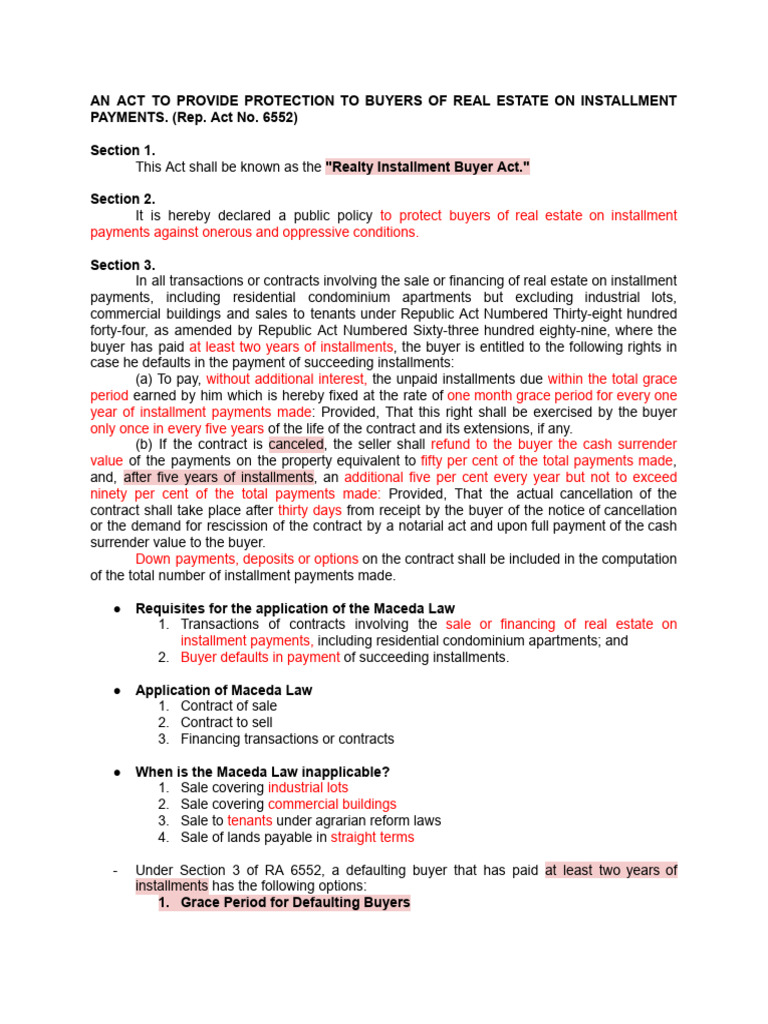 Condominium Contract Cancellation Rights | PDF | Payments | Prices