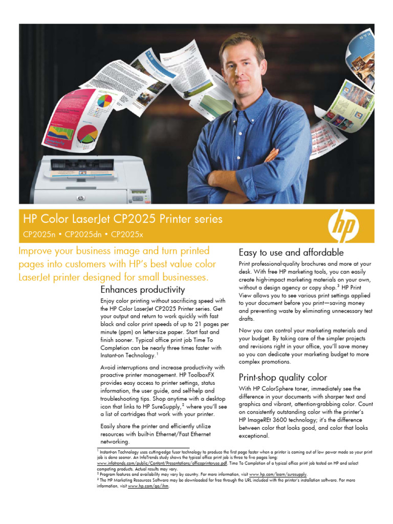 HP-CP2025-Printer | PDF | Printer (Computing) | Microsoft Windows