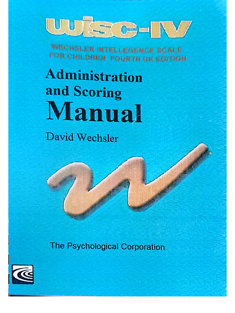 WISC-IV Manual PDF Download | PDF