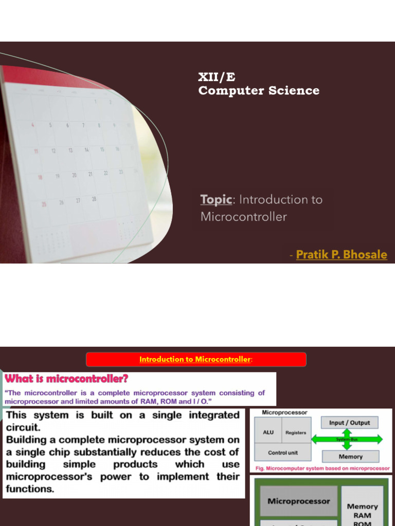 Introduction to Microcontroller | PDF