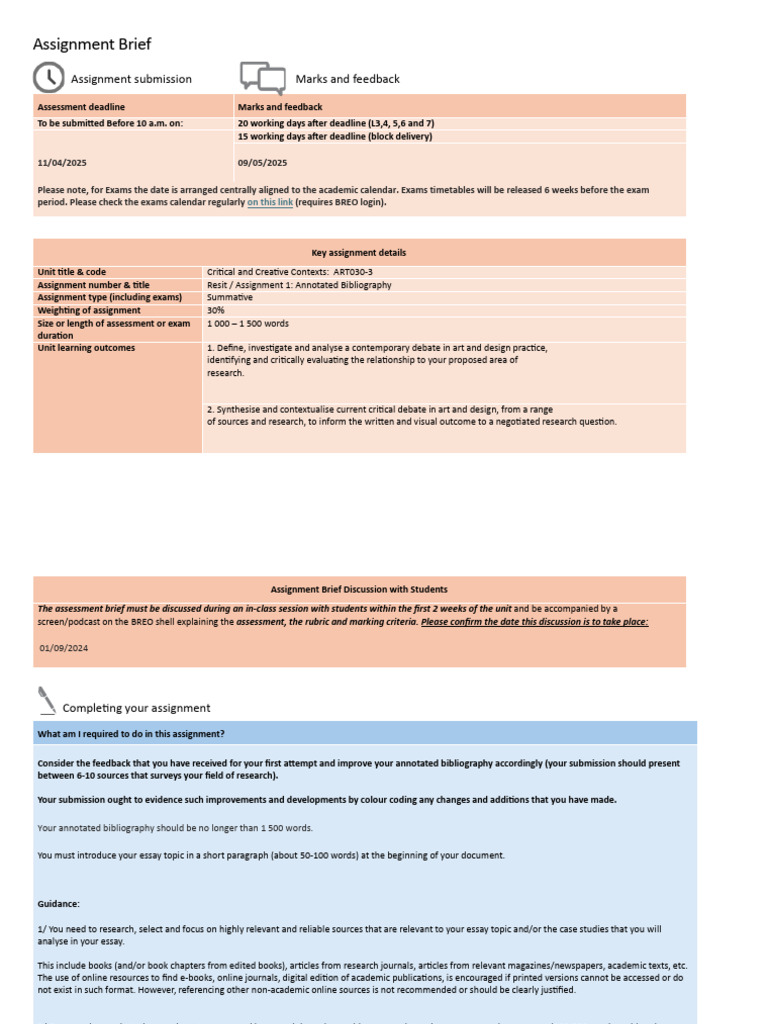 Annotated Bibliography Assignment Guide | PDF | Essays | Books