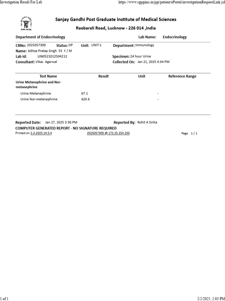 PGI Lab Report for Aditya Pratap Singh | PDF