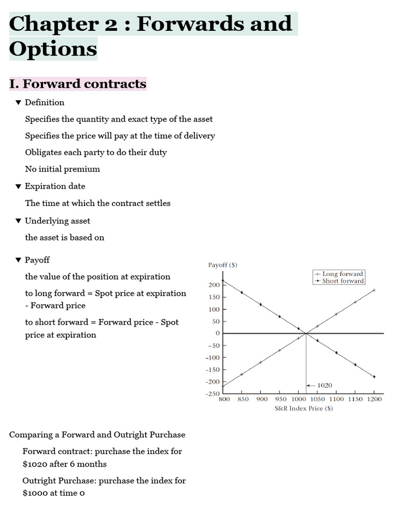 Forwards and Options Overview | PDF | Put Option | Option (Finance)