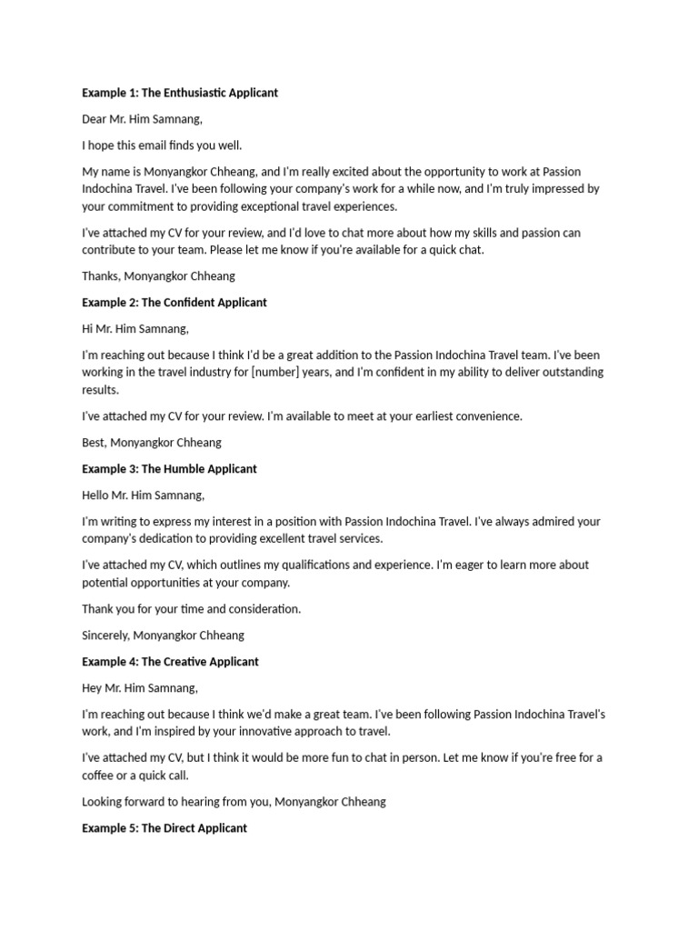 Examples of Diriect Speech of CV | PDF