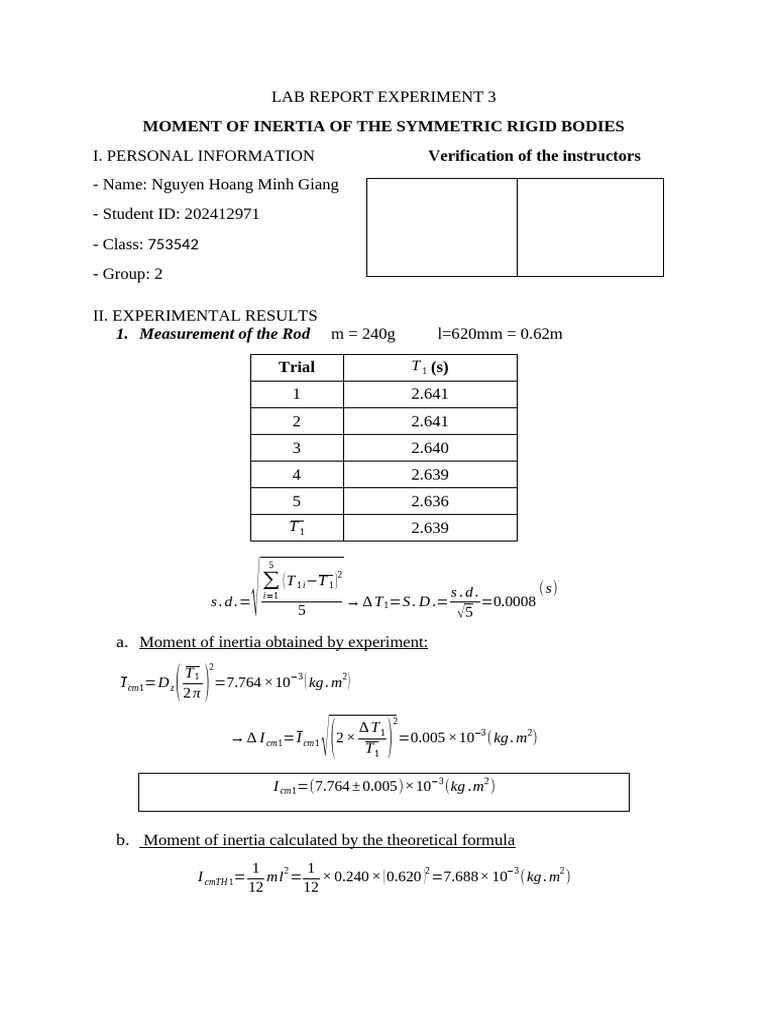 Experiment 3 | PDF | Mechanics | Motion (Physics)