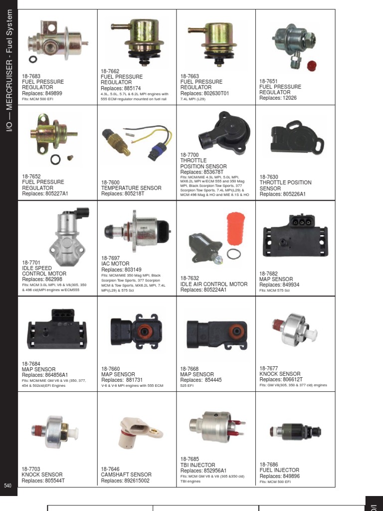 OEM MerCruiser Electric Fuel Pump Kit V6 4.3 4.3L LX MCM 262 Mag