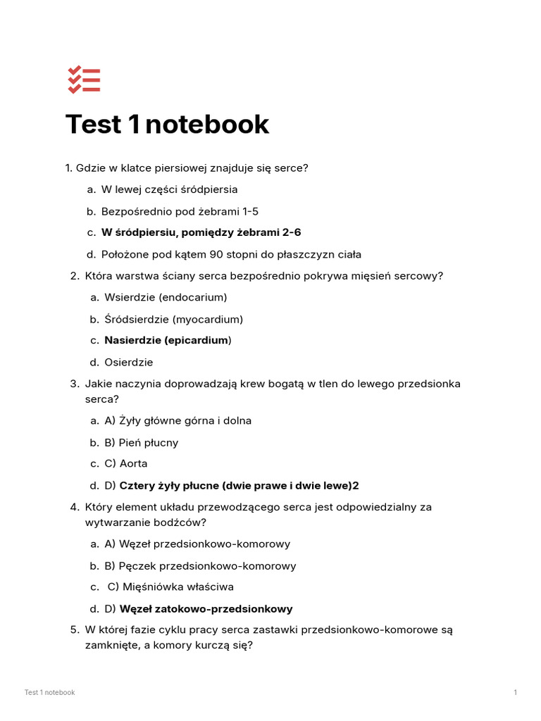 Test 1 Notebook | PDF