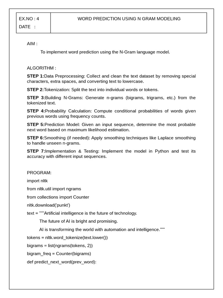 NLP Lab 4 | PDF