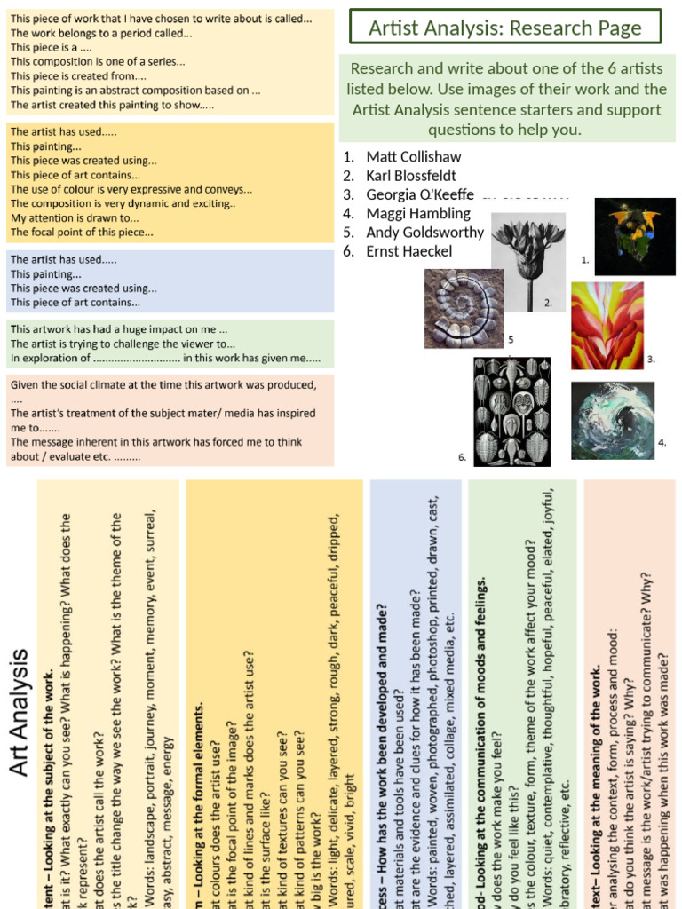 Natural Forms in Artist Research | PDF