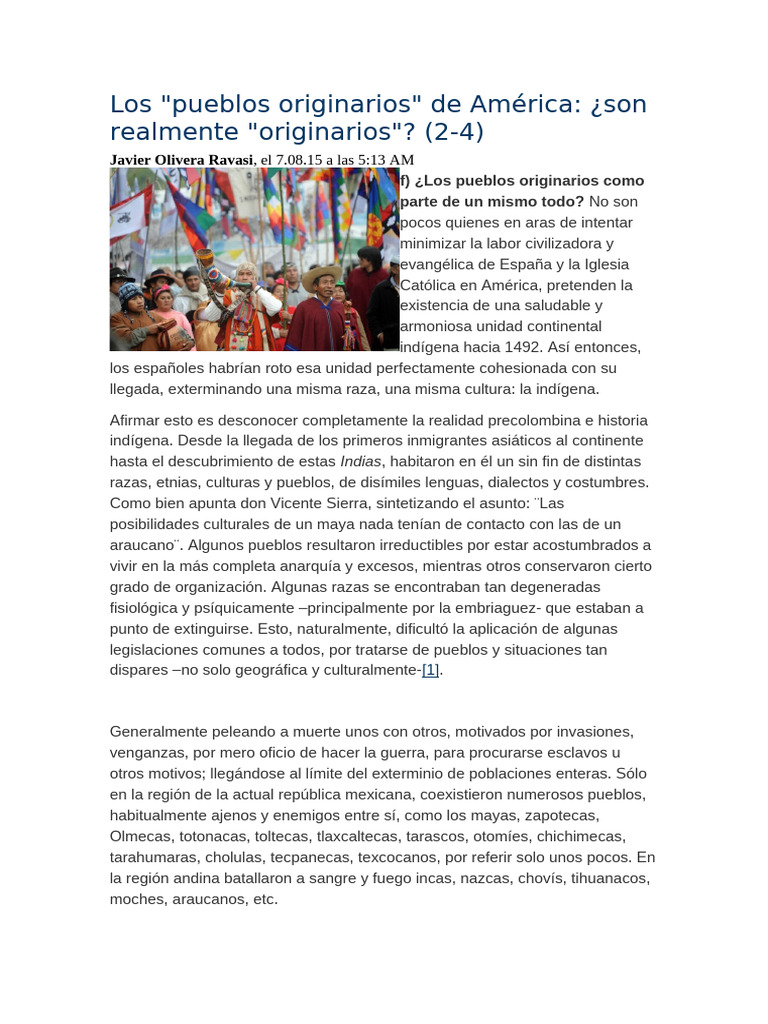 Pueblos Originarios de América 2. | PDF | España | Pueblos Indígenas de ...