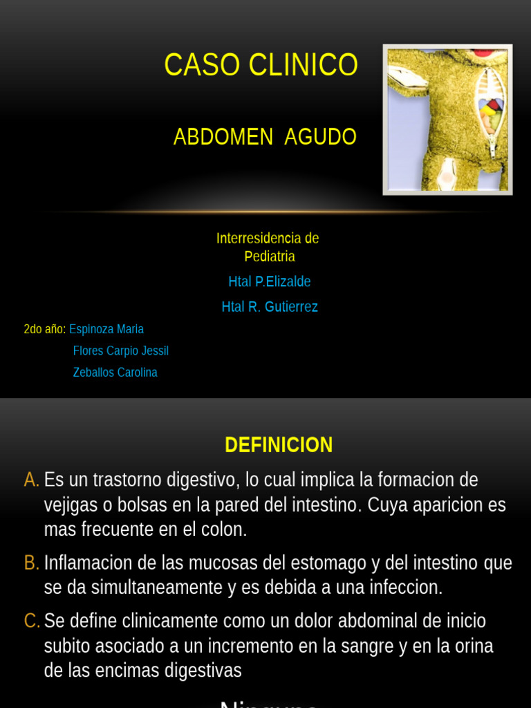 Diagnóstico Y Manejo Del Abdomen Agudo Pdf Abdomen Dolor