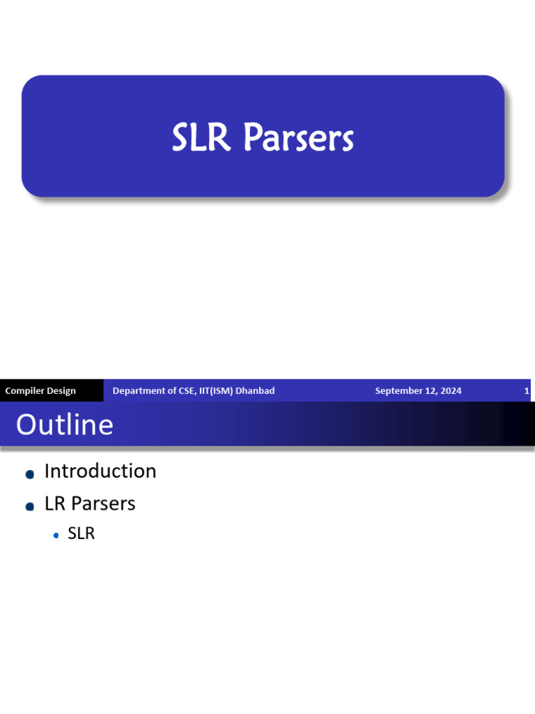Lecture_7_SLR_Parser_1726145199117887925166e2e2afcb84d | PDF | Parsing ...