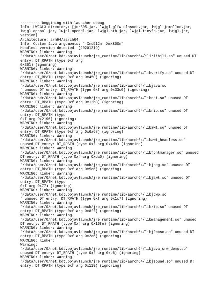 LWJGL3 Launcher Debug Log Analysis | PDF | Shader | Software