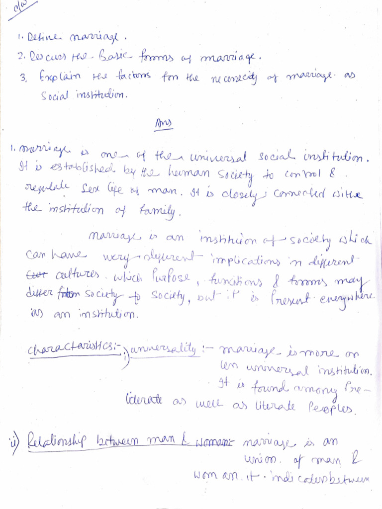 Family Law Notes for LLB Students | PDF