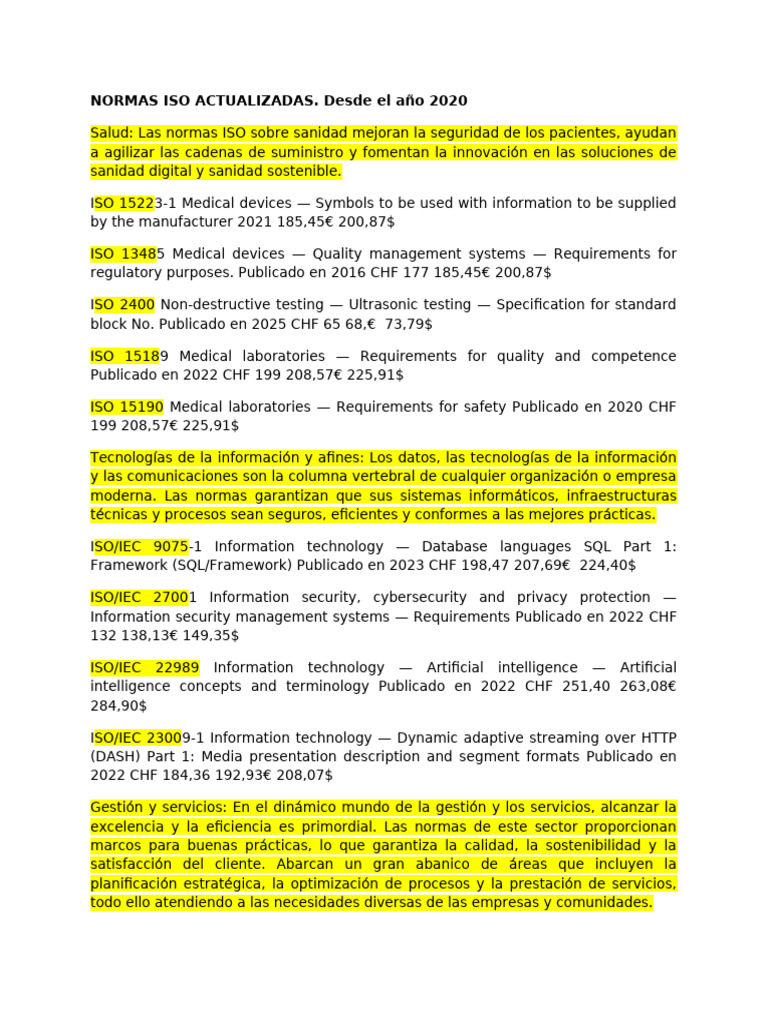 Normas ISO 22989 Actualizadas 2022 | PDF
