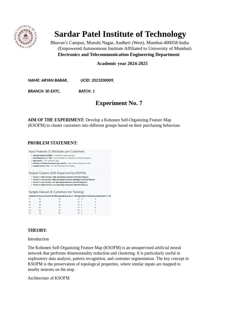 Aryan Babar 2023200009 NNFL Exp 7 | PDF | Machine Learning | Applied ...