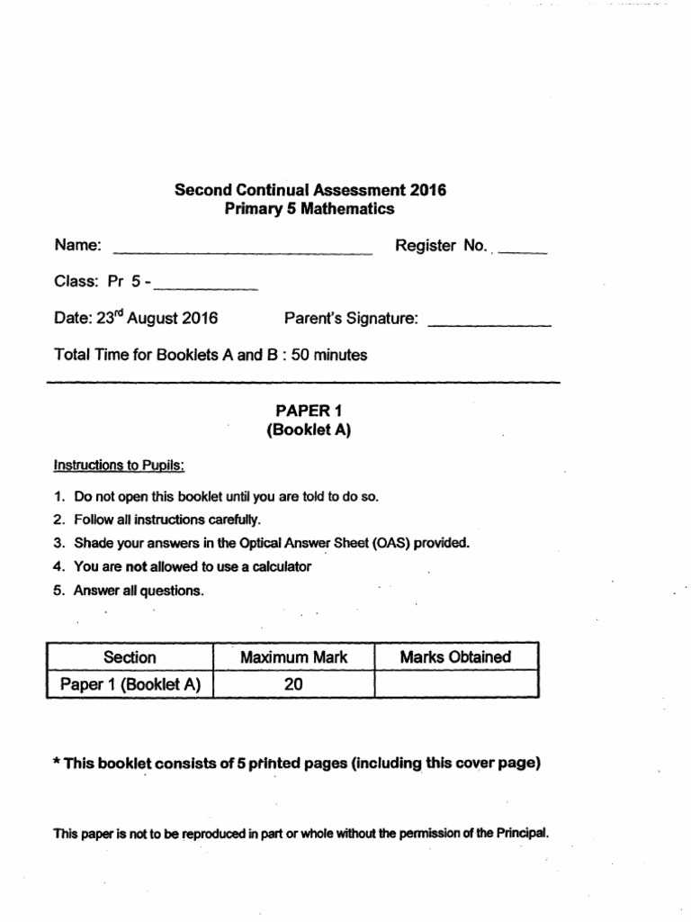 Paper 1 Continual Assessment | PDF