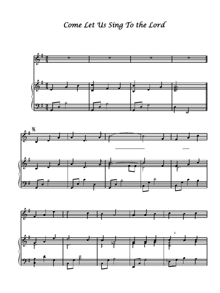 PSALM 95-COME LET US SING TO THE LORD (Trinity Mass) | PDF