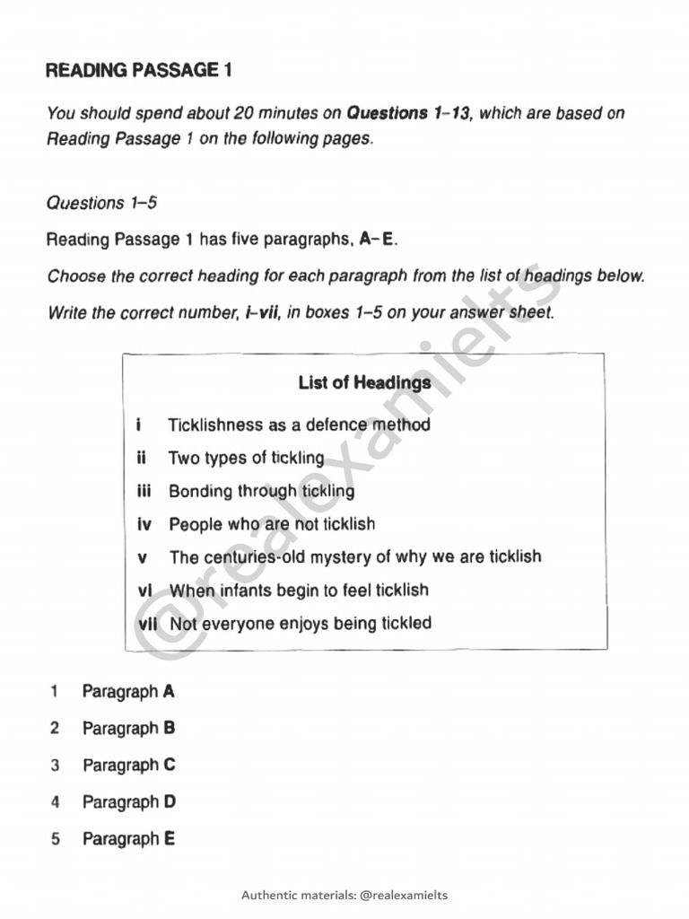 Full Reading (@realexamielts) | PDF