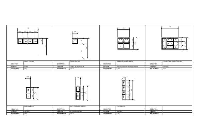 Window Schedule and Floor Plan Details | PDF | Window | Glass Applications
